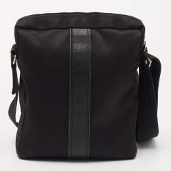 Hermes Black Canvas and Leather Acapulco Messenger Bag