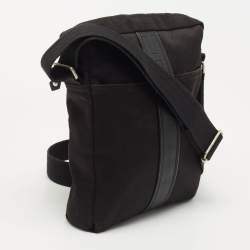 Hermes Black Canvas and Leather Acapulco Messenger Bag