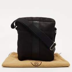 Hermes Black Canvas and Leather Acapulco Messenger Bag