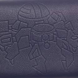 Hermes Blue Indigo Swift Leather Robot Calvi Card Case