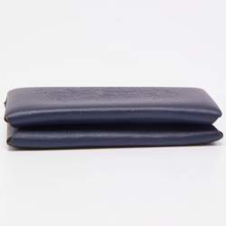 Hermes Blue Indigo Swift Leather Robot Calvi Card Case