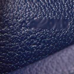 Hermes Blue Indigo Swift Leather Robot Calvi Card Case