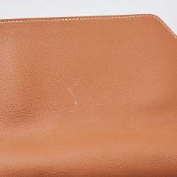 Pre Owned Hermès Gold Evergrain Citynews Messenger Bag