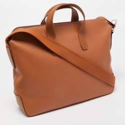 Pre Owned Hermes Gold Evercolor Leather Citynews Briefcase