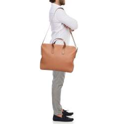 Pre Owned Hermes Gold Evercolor Leather Citynews Briefcase