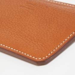 Hermès Fauve Barena Faubourg Leather City 4CC Card Holder