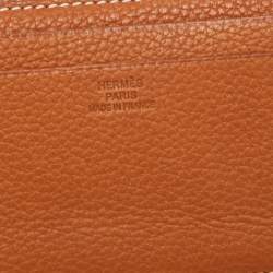 Hermès Fauve Barena Faubourg Leather City 4CC Card Holder
