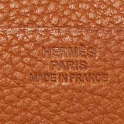 Hermès Fauve Barena Faubourg Leather City 4CC Card Holder