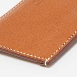 Hermès Fauve Barena Faubourg Leather City 4CC Card Holder