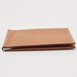 Hermes Gold Evercolor Leather Poker Compact Wallet