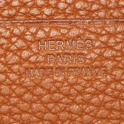 Hermes Fauve Barenia Faubourg Leather City 4CC Card Holder