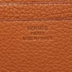 Hermes Fauve Barenia Faubourg Leather City 4CC Card Holder