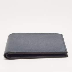 Hermes Blue de Malte Evercolor Leather Citizen Twill Compact Wallet