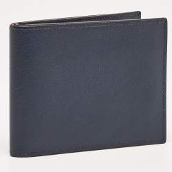 Hermes Blue de Malte Evercolor Leather Citizen Twill Compact Wallet