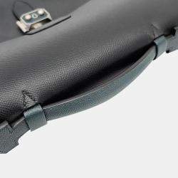 Hemes Noir Epsom Leather Sac-a-Depeches Briefcase Bag