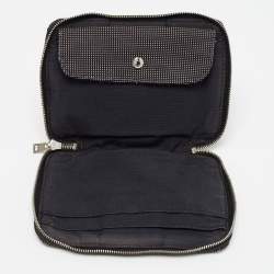 Hermes Grey Canvas Herline Zip Wallet 