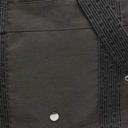 Hermes Grey Canvas Fourre Tout Besace Messenger Bag 
