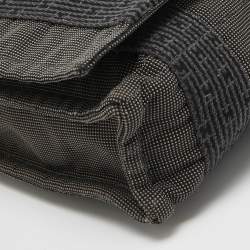 Hermes Grey Canvas Fourre Tout Besace Messenger Bag 