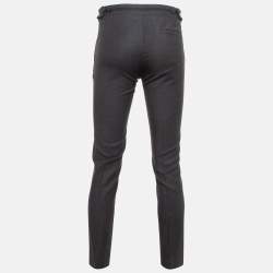 Hermes Black Wool Formal Trousers M