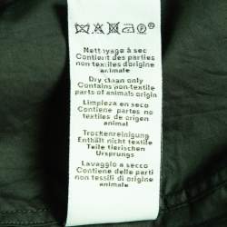 Hermes Green Technical Poplin Zip Front Shirt XL