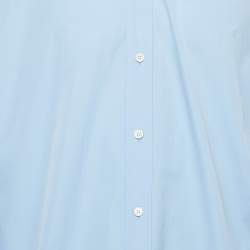 Hermès Blue Cotton Buttoned Up Shirt 4XL