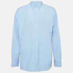 Hermès Blue Cotton Buttoned Up Shirt 4XL