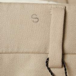Hermes Beige Cotton Deperlant Decoupe Drill de Trousers L