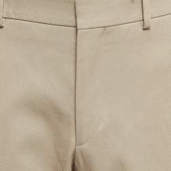 Hermes Beige Cotton Deperlant Decoupe Drill de Trousers L