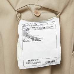 Hermes Beige Cotton Deperlant Decoupe Drill de Trousers L