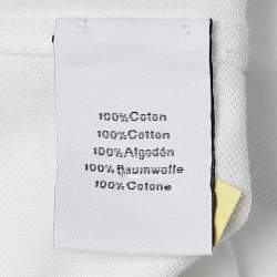 Hermes White Pique Cotton Polo T-Shirt XXXL