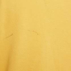 Pre Owned Hermes Yellow 3D H Embroidered Jersey Crew Neck T-Shirt L