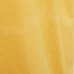 Pre Owned Hermes Yellow 3D H Embroidered Jersey Crew Neck T-Shirt L