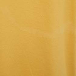 Pre Owned Hermes Yellow 3D H Embroidered Jersey Crew Neck T-Shirt L