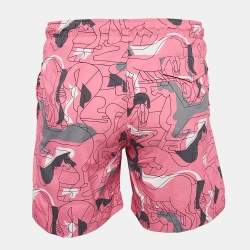 Hermes Pink Printed Nylon Swim Shorts XS