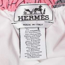 Hermes Pink Printed Nylon Swim Shorts XS
