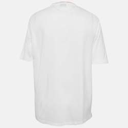 Hermes White Cotton Pique Crew Neck T-Shirt XXL