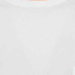 Hermes White Cotton Pique Crew Neck T-Shirt XXL