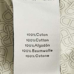 Pre Owned Hermes White Printed Cotton Long Sleeve Shirt XXXL