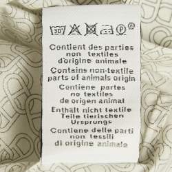 Pre Owned Hermes White Printed Cotton Long Sleeve Shirt XXXL