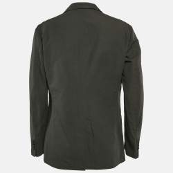 Hermès Green Cotton Blend Single Breasted Jacket XL