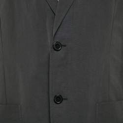 Hermès Green Cotton Blend Single Breasted Jacket XL