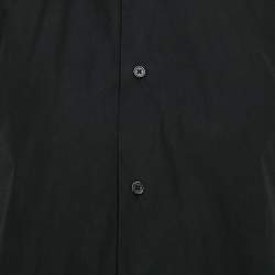 Hermes Black Cotton Button Front Shirt M