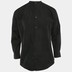 Hermes Black Cotton Button Front Shirt M