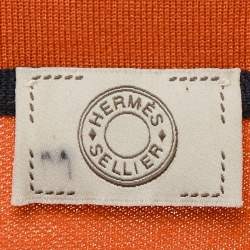 Pre Owned Hermes Orange Cotton Blend Polo T-Shirt M