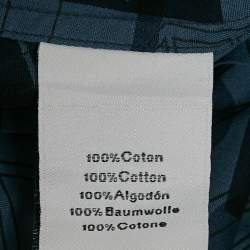Hermes Blue Printed Cotton Button Front Shirt M