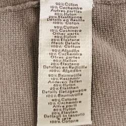 Hermes Grey Cotton Knit Hooded Zip-Up Jacket M