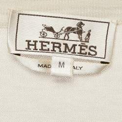 Hermes Grey Cotton Knit Crew Neck Sweatshirt M