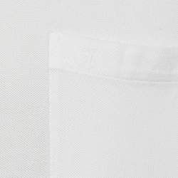 Pre Owned Hermès White Cotton Piqures Sellier T-Shirt XXL