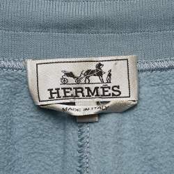Pre Owned Hermes Blue Cotton Knit Shorts XL