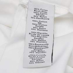 Hermes White Print Cotton Half Sleeve T-Shirt M